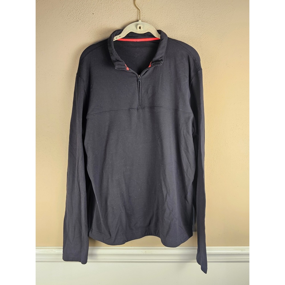 Lululemon Mens Black Long Sleeve 1/4 Zip Pullover Large XL